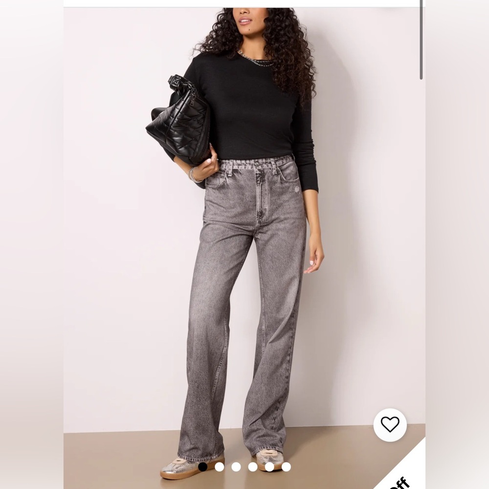 rag & bone Miramar Shea Ankle-Length Pants color Raven - Picture 2 of 11